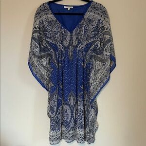 Speed Control Blue and Black Long Sleeve Dress